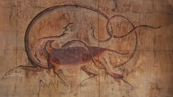 ▲ 고구려 강서 대묘 벽화, 현무도, 7세기 초.